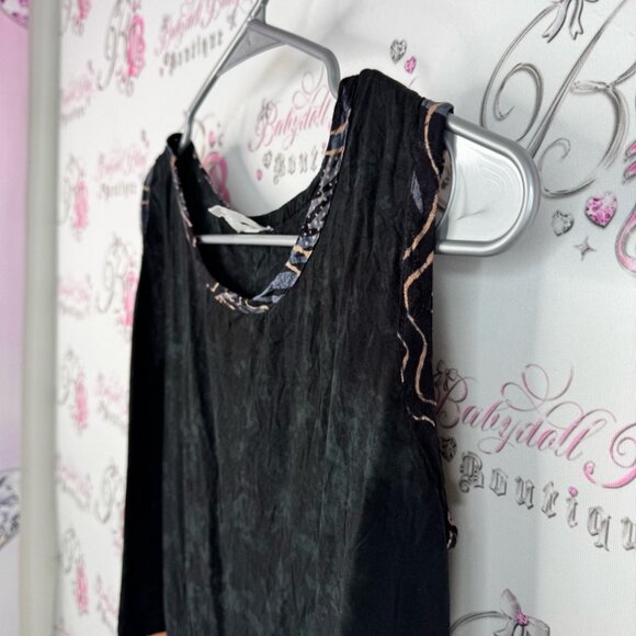 Wanderlust trading company tank top tie dye Chic Black Gold Women's Tank Top - Picture 4 of 11